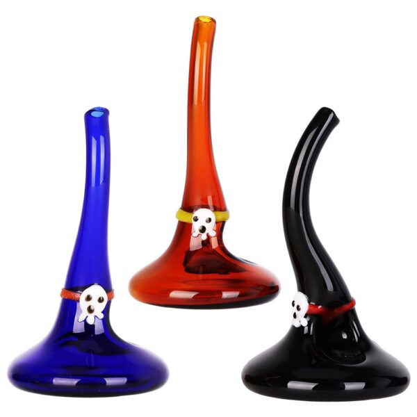 32015b2f-3199-4199-9f11-9e2f95062317.jpg Witch's Hat Glass Hand Pipe